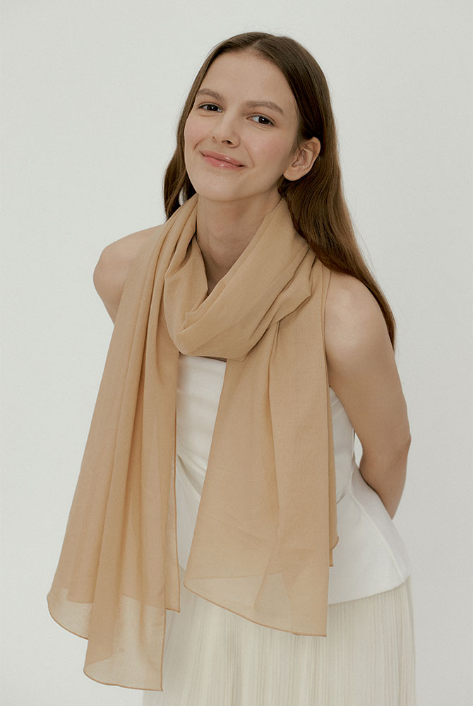 adela cotton scarf - beige